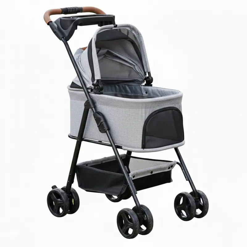 Convertible Folding Pet Stroller – Doubles as a Carry-On Carrier for Small Dogs & Cats 2