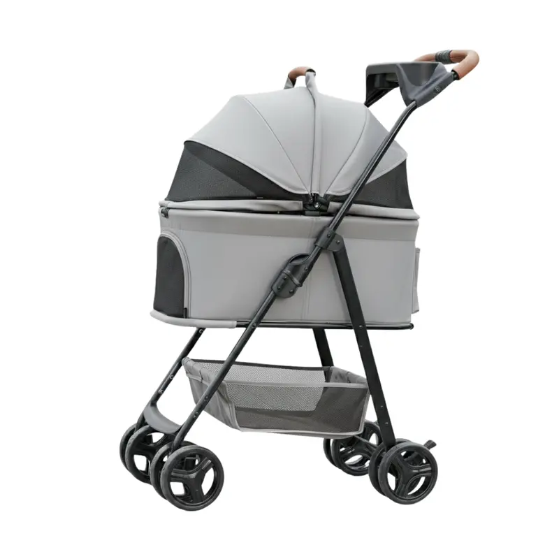 Convertible Folding Pet Stroller – Doubles as a Carry-On Carrier for Small Dogs & Cats