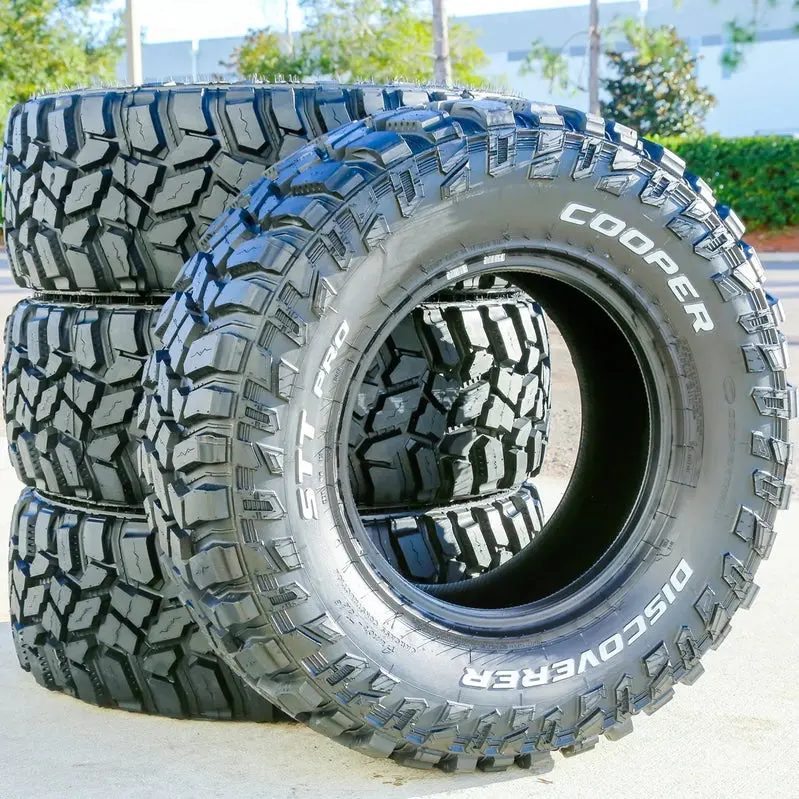 Cooper Discoverer STT Pro Mud-Terrain Tires – 285/70R17 121/118Q Load Range E, 10-Ply – For Jeep Wrangler Rubicon
