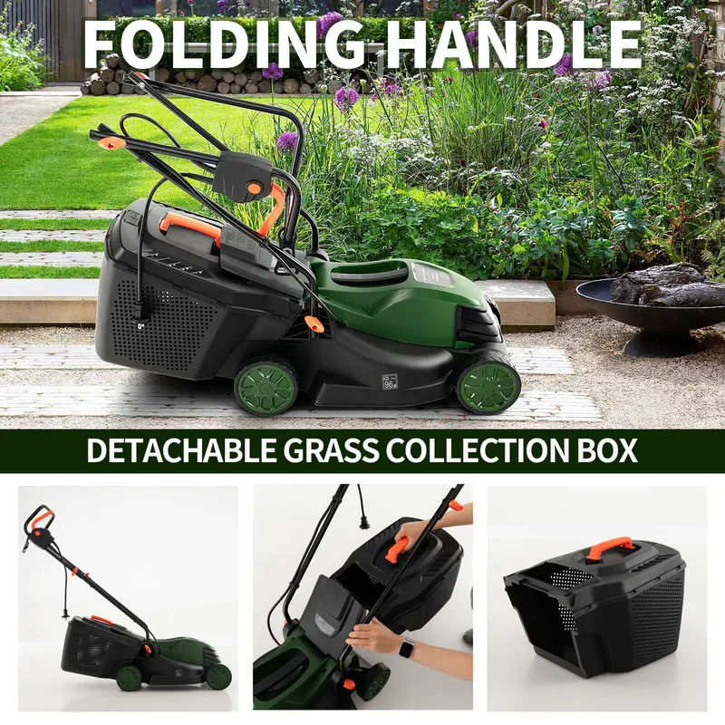 Corded Electric Lawn Mower, 10-Amp 13-Inch 2-in-1 Mulch/Bag Model