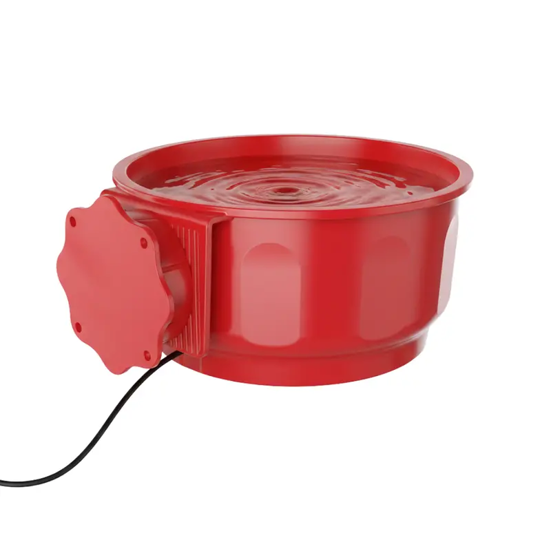 Corded Heated Pet Water Bowl – LED Temp Indicator & Stainless Steel Interior
