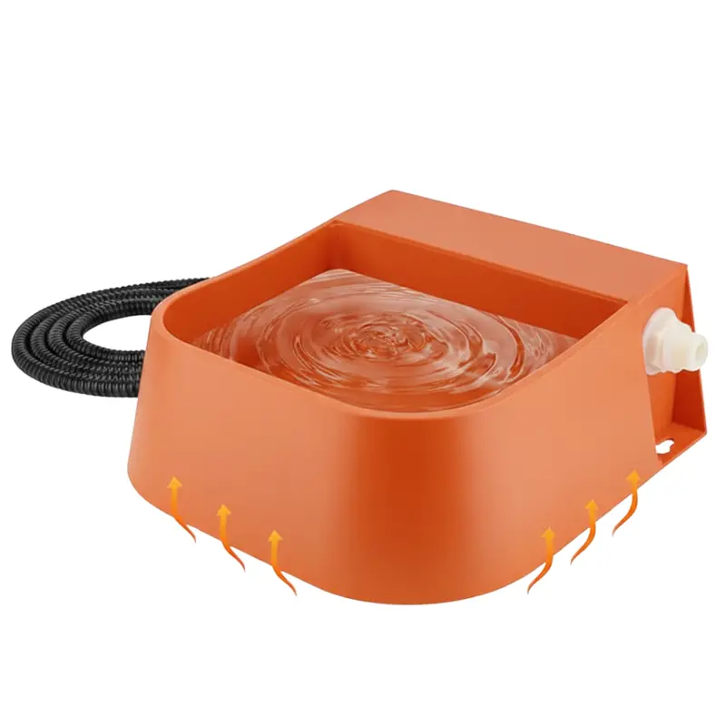 Corded Heated Pet Water Bowl – LED Temp Indicator & Stainless Steel Interior