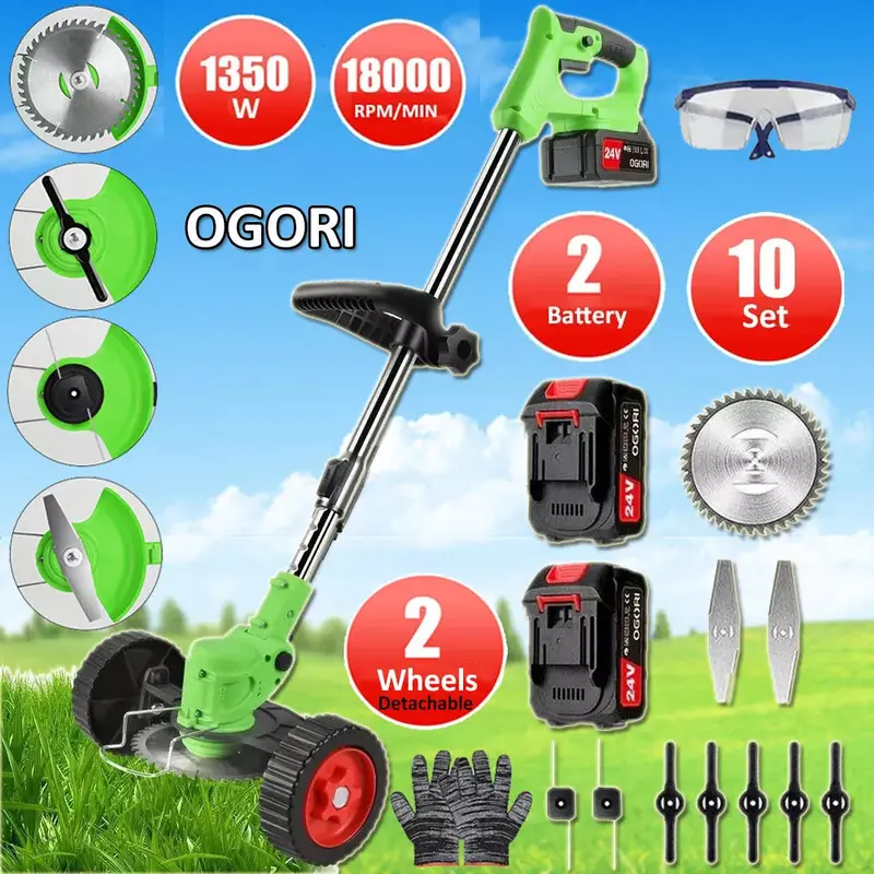Cordless Electric Weed Trimmer – High-Torque Battery-Powered Grass Cutter 2