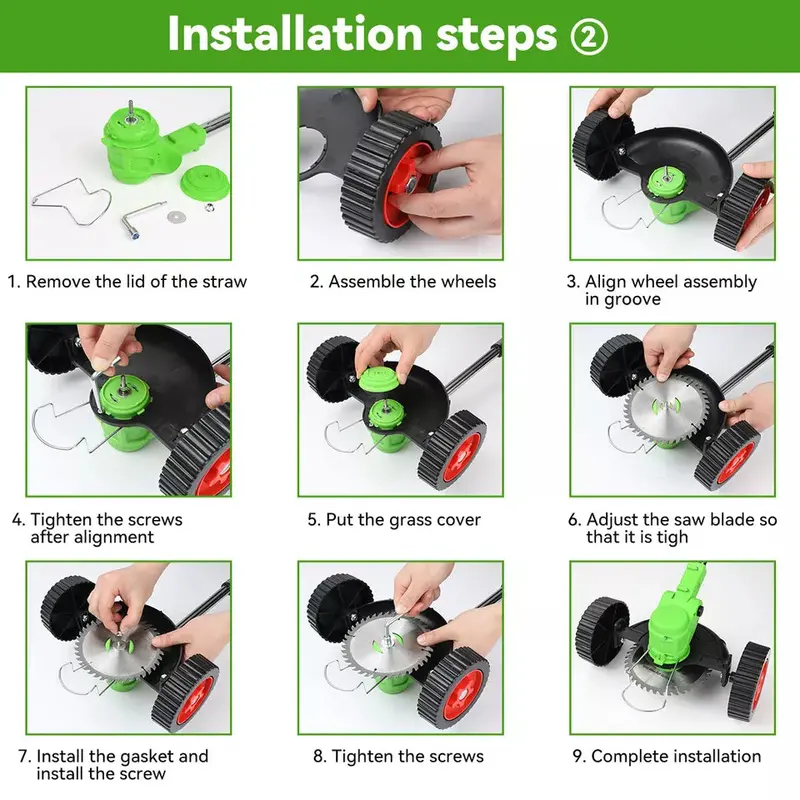 Cordless Electric Weed Trimmer – High-Torque Battery-Powered Grass Cutter