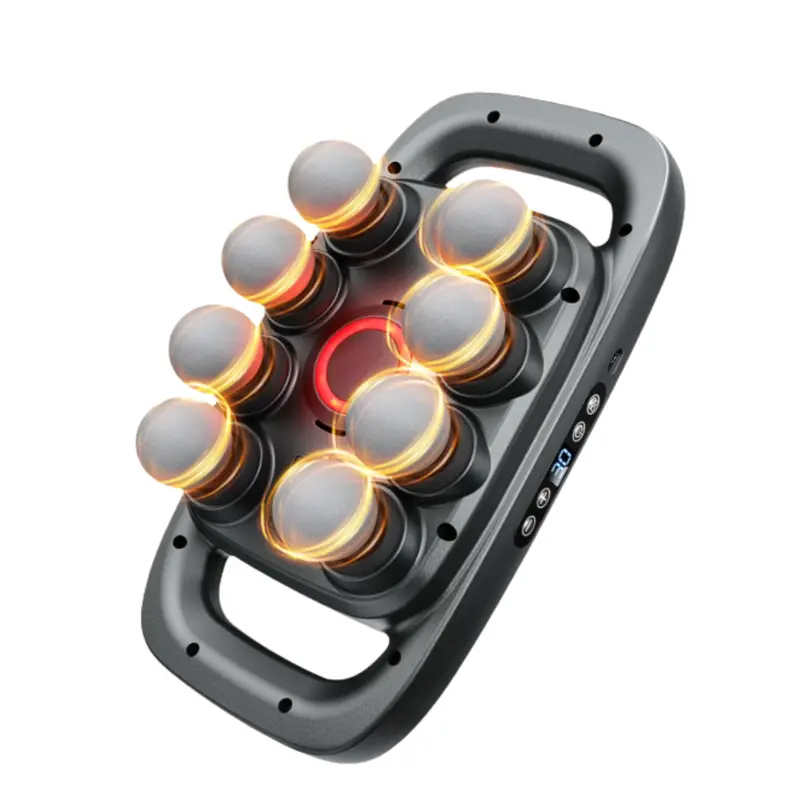 Cordless Handheld Massage Pad with Interchangeable Attachments for Targeted Relief
