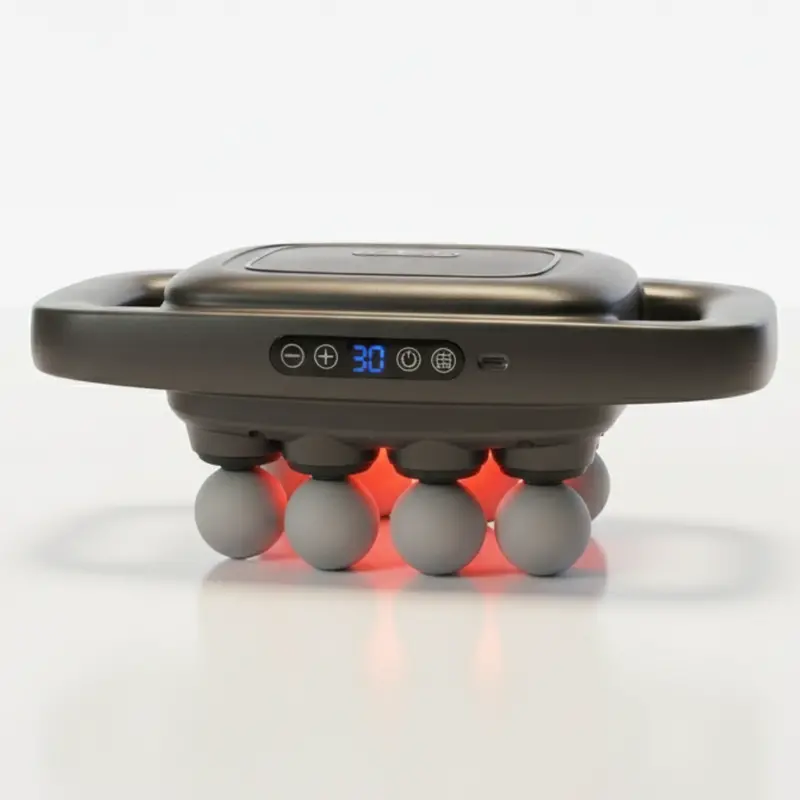 Cordless Handheld Massage Pad with Interchangeable Attachments for Targeted Relief