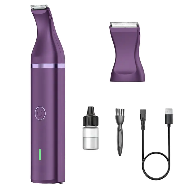 Cordless Precision Pet Clipper with Dual Blades for Face, Paws, and Detailing