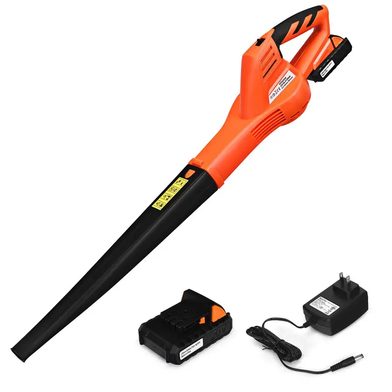 Cordless Rechargeable Leaf Blower – Lithium-Powered Sweeper with Charger
