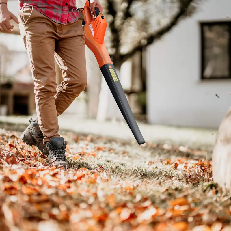 Cordless Rechargeable Leaf Blower – Lithium-Powered Sweeper with Charger