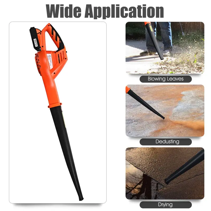 Cordless Rechargeable Leaf Blower – Lithium-Powered Sweeper with Charger