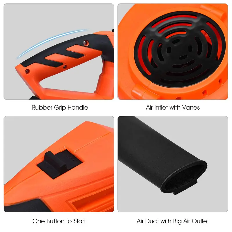 Cordless Rechargeable Leaf Blower – Lithium-Powered Sweeper with Charger