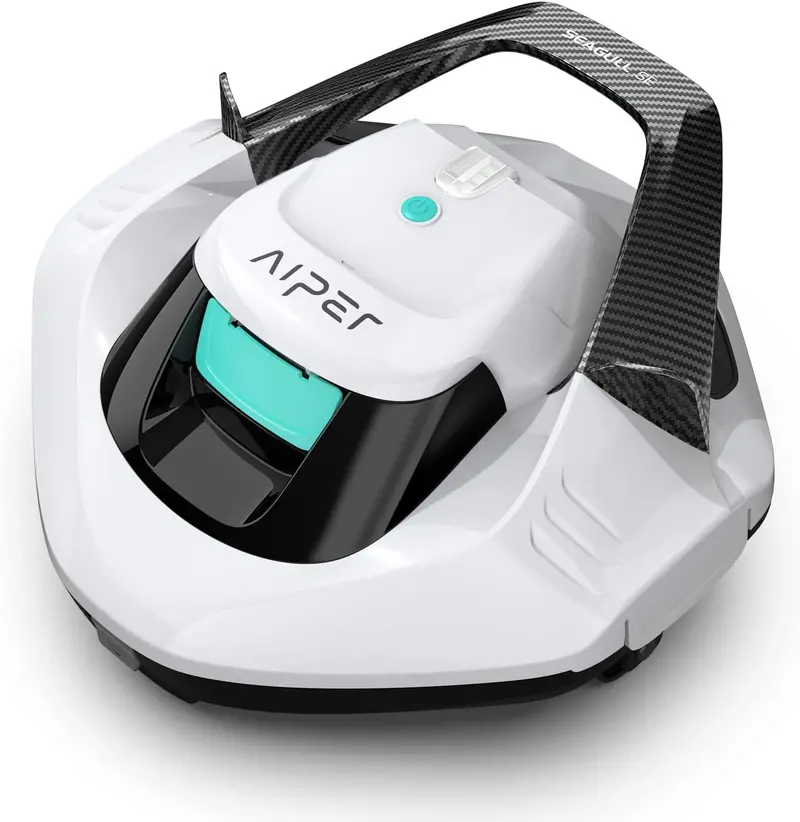 Cordless Robotic Pool Vacuum with Dual-Drive Motors for Thorough Cleaning