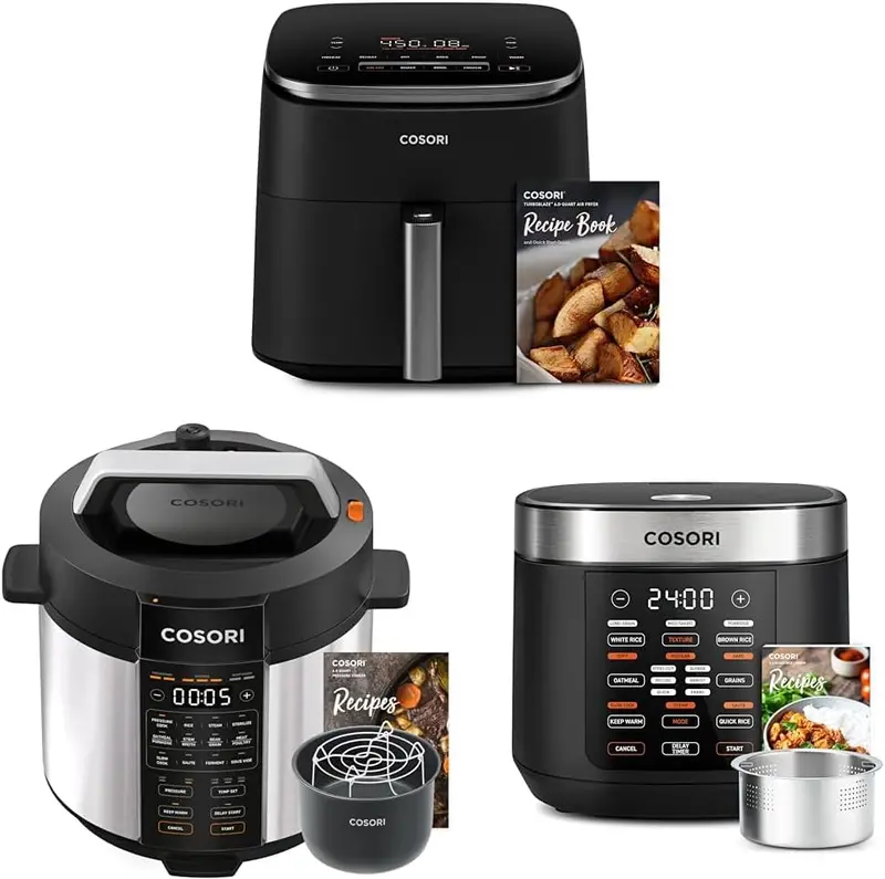 COSORI 6-Quart Pressure Cooker – 9-in-1 Smart Kitchen Appliance with Rice Cooking, Slow Cooking, Sous Vide & Saute Functions (1100W, Stainless Steel)