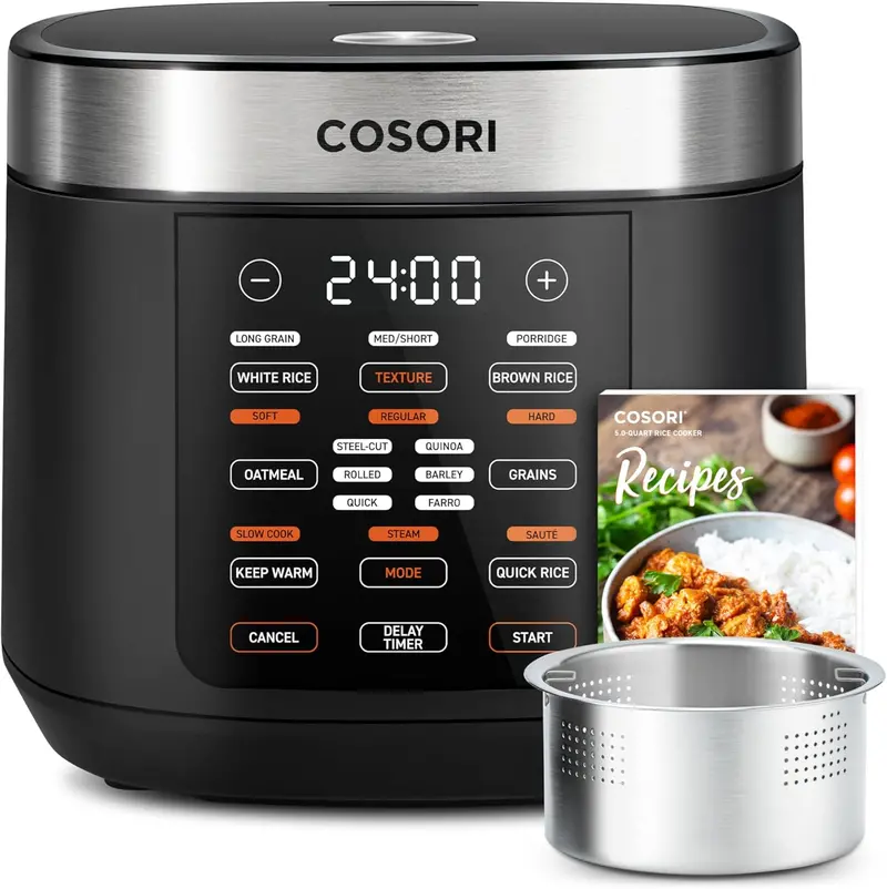 COSORI 6-Quart Pressure Cooker – 9-in-1 Smart Kitchen Appliance with Rice Cooking, Slow Cooking, Sous Vide & Saute Functions (1100W, Stainless Steel)
