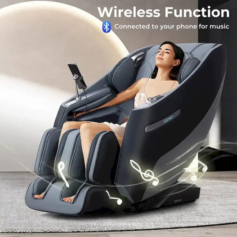 Costway SL-Track Zero Gravity Massage Chair – Full-Body Rollers with Lumbar Support