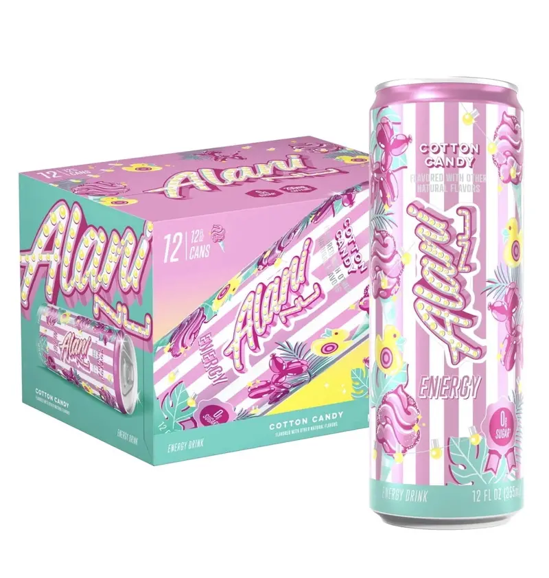 Cotton Candy Energy Drink – Fun Flavor, 12-Pack (12 Fl Oz)