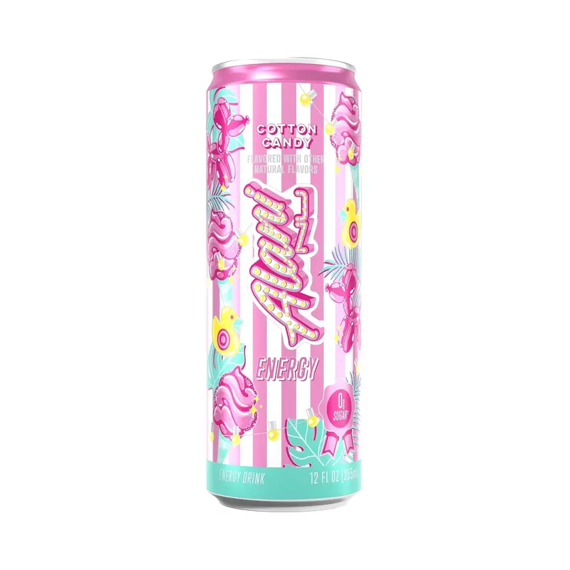 Cotton Candy Energy Drink – Sweet & Vibrant, 12-Fl-Oz Cans, 24-Count