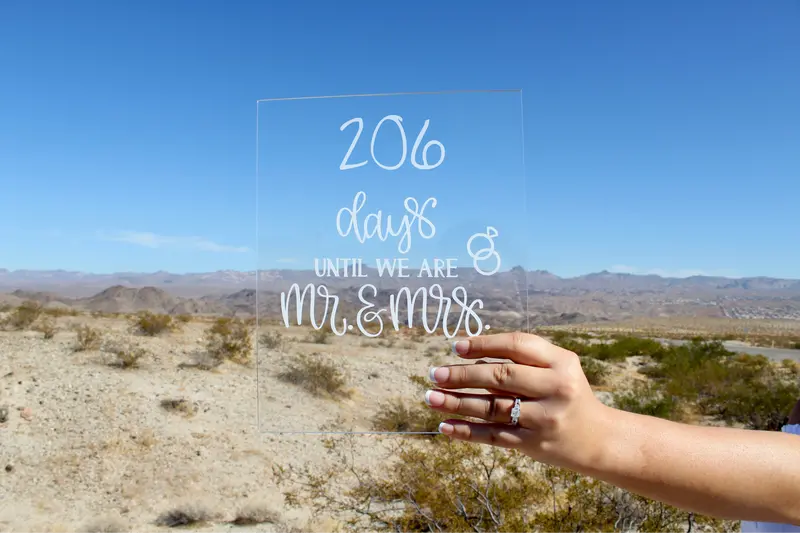 Countdown Acrylic Wall Sign for Wedding Anticipation 2