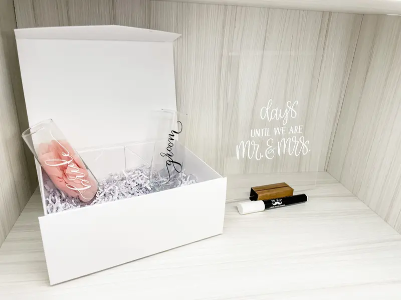 Countdown Acrylic Wall Sign for Wedding Anticipation