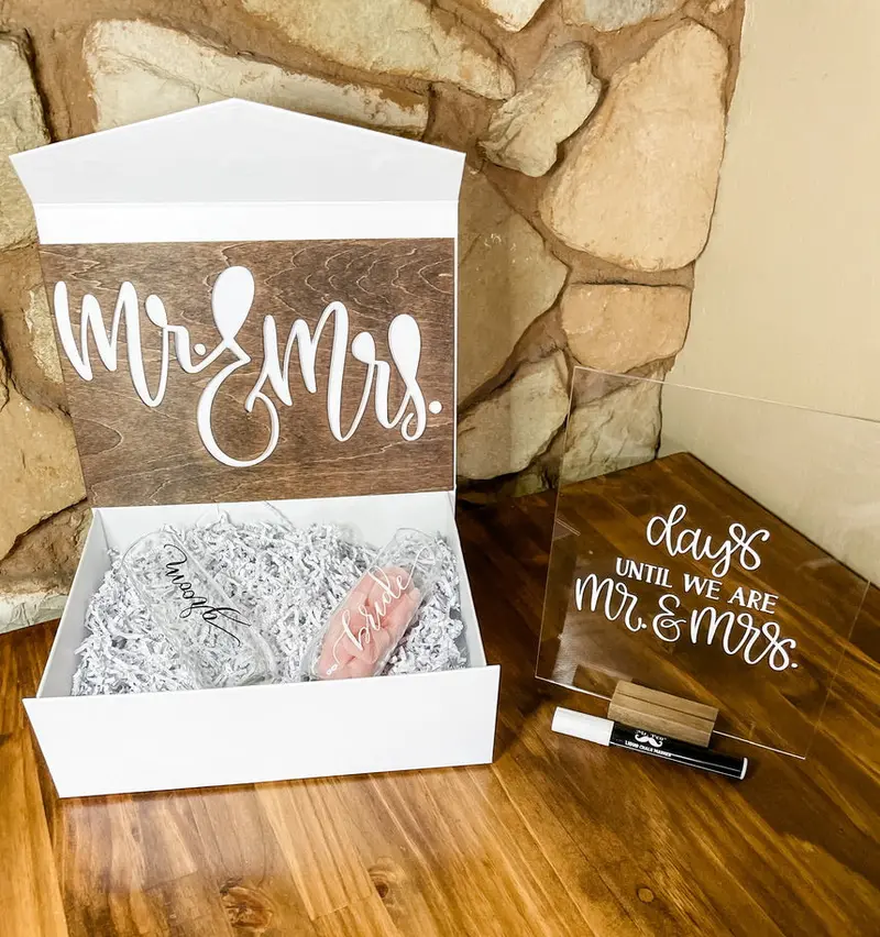Countdown Acrylic Wall Sign for Wedding Anticipation