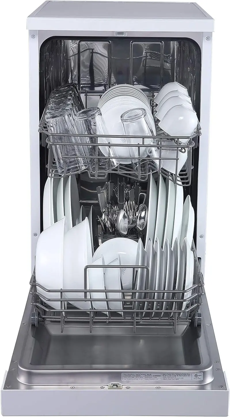 Countertop 18-Inch Portable Dishwasher – White, Energy-Efficient, 8-Setting Capacity