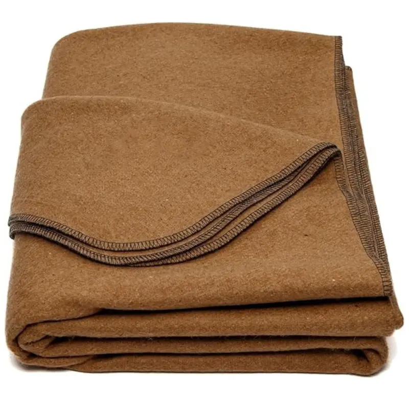 Cozy Wool-Blend Throw Blanket – 64" x 88" Travel-Friendly Layer for Camps & Outdoors