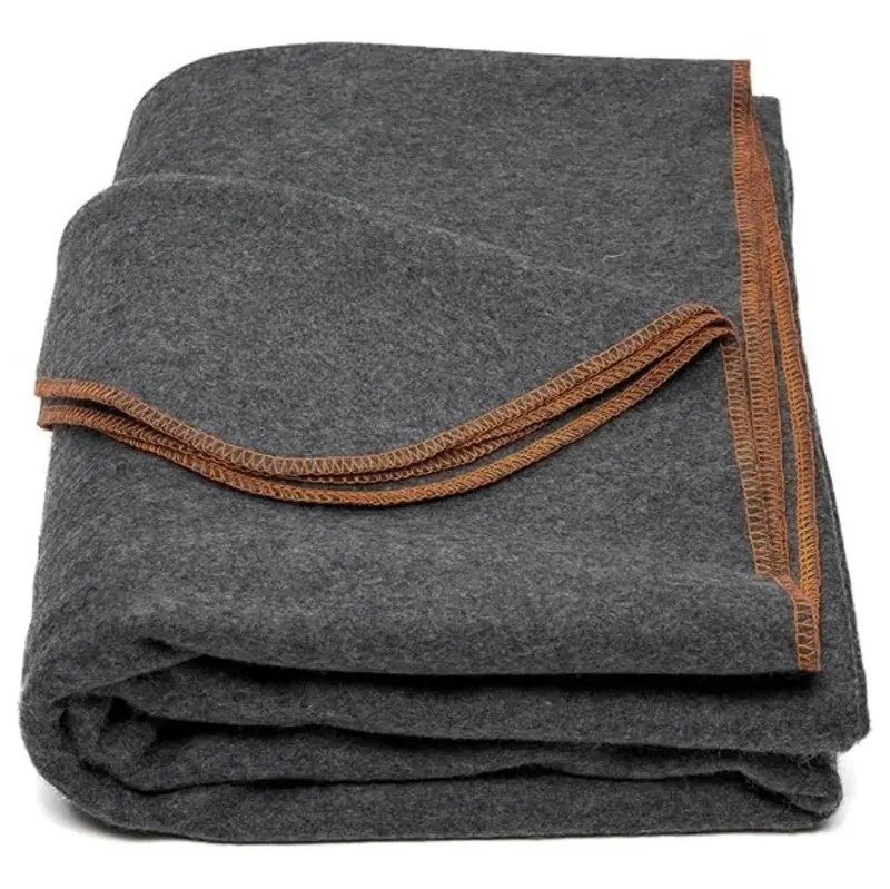 Cozy Wool-Blend Throw Blanket – 64" x 88" Travel-Friendly Layer for Camps & Outdoors