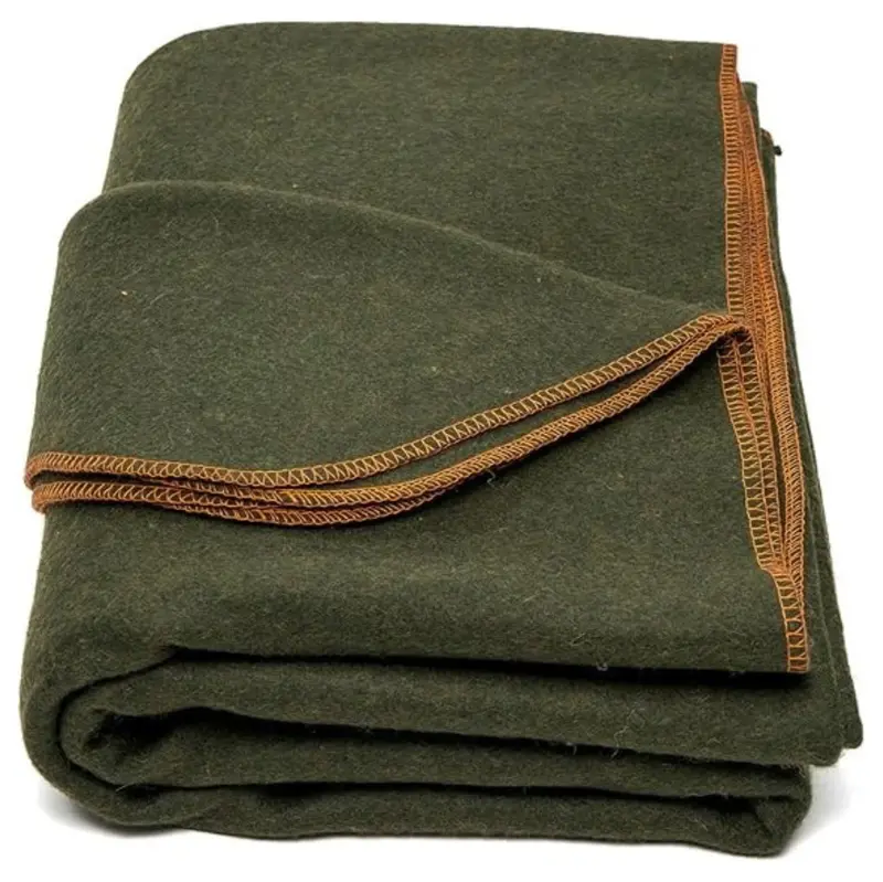 Cozy Wool-Blend Throw Blanket – 64" x 88" Travel-Friendly Layer for Camps & Outdoors