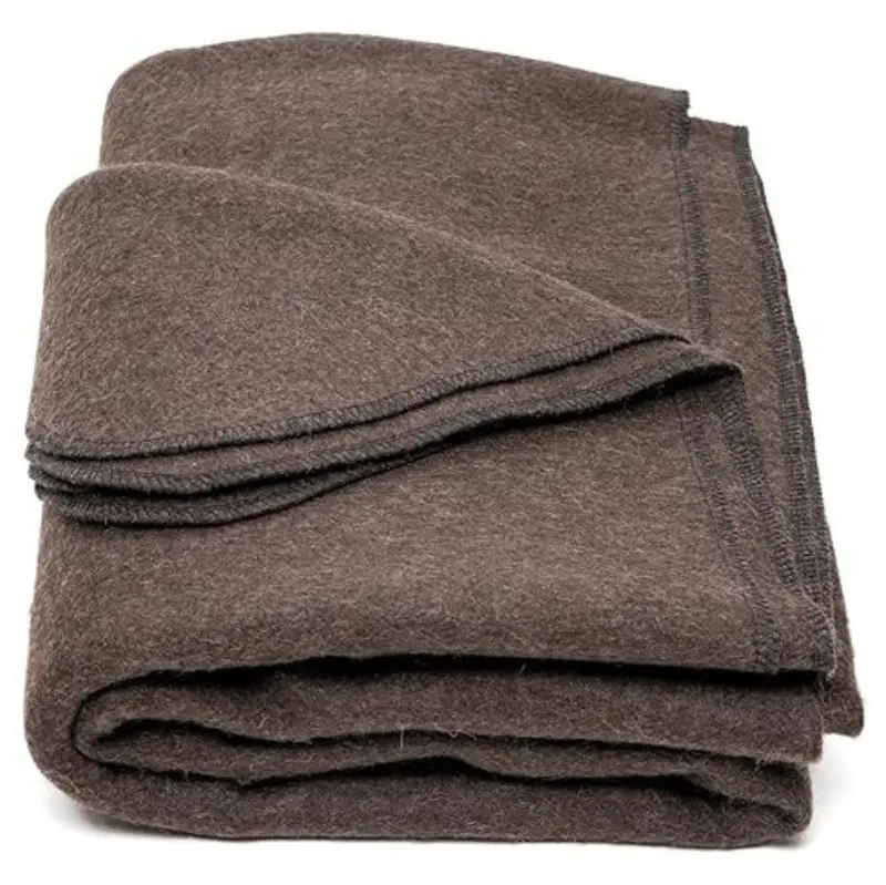 Cozy Wool-Blend Throw Blanket – 64" x 88" Travel-Friendly Layer for Camps & Outdoors