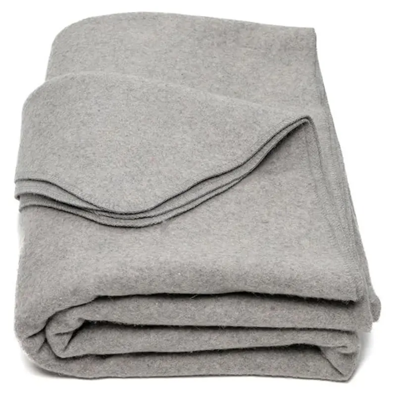 Cozy Wool-Blend Throw Blanket – 64" x 88" Travel-Friendly Layer for Camps & Outdoors