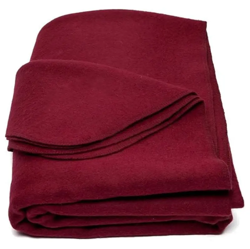 Cozy Wool-Blend Throw Blanket – 64" x 88" Travel-Friendly Layer for Camps & Outdoors