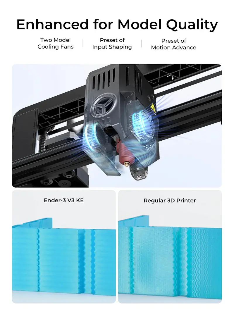 Creality Ender-3 V3 KE 3D Printer – High-Speed 500 mm/s Performance with Enhanced Stability