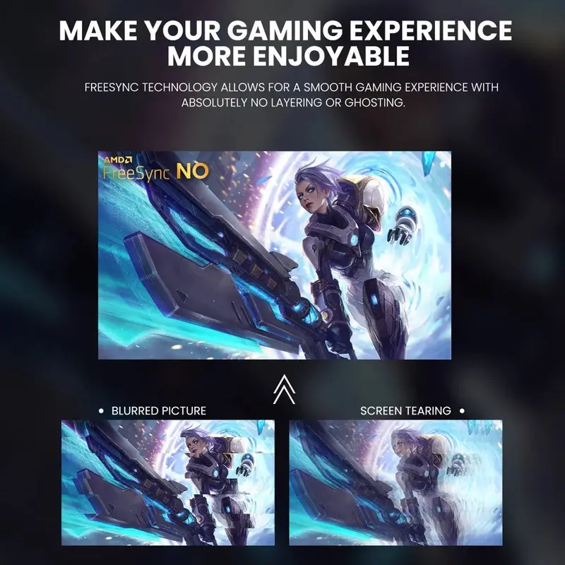 CRUA 24" FHD 180Hz Curved Gaming Monitor – Frameless Display with AMD FreeSync, Low Motion Blur, HDMI/DisplayPort (Black)