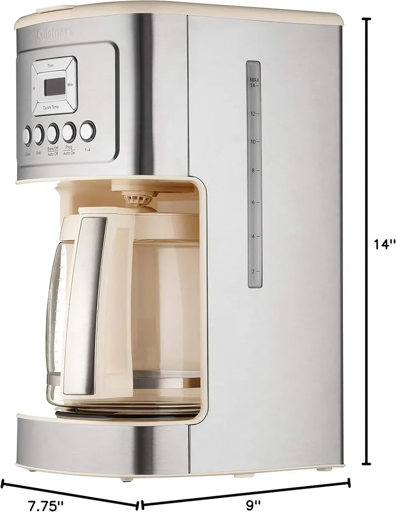 Cuisinart DCC-3200P1 Fully Automatic Coffee Maker – Brew Strength Control and Customizable 1–4 Cup Settings