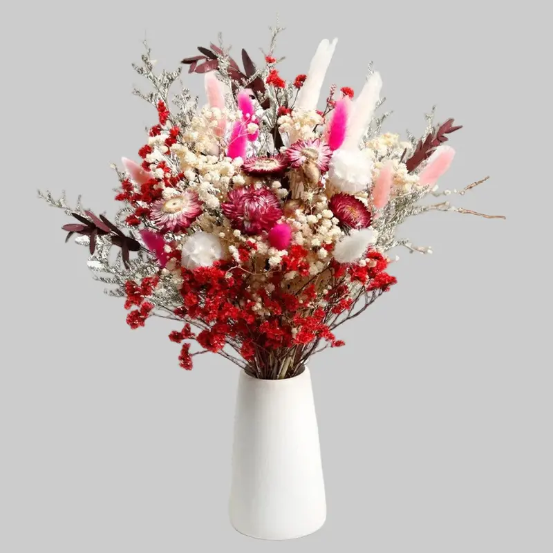 Curated Dried Flower Bouquet – Rustic Arrangement for Mantels, Shelving & Ceremony Backdrops