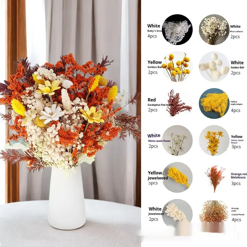 Curated Dried Flower Bouquet – Rustic Arrangement for Mantels, Shelving & Ceremony Backdrops
