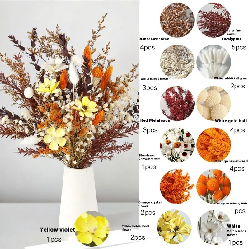 Curated Dried Flower Bouquet – Rustic Arrangement for Mantels, Shelving & Ceremony Backdrops
