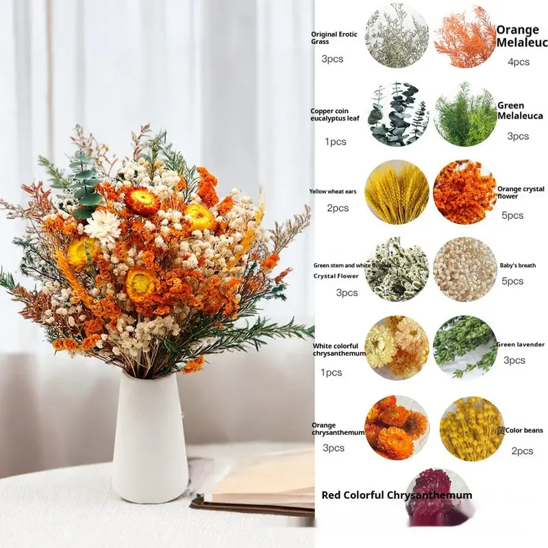 Curated Dried Flower Bouquet – Rustic Arrangement for Mantels, Shelving & Ceremony Backdrops