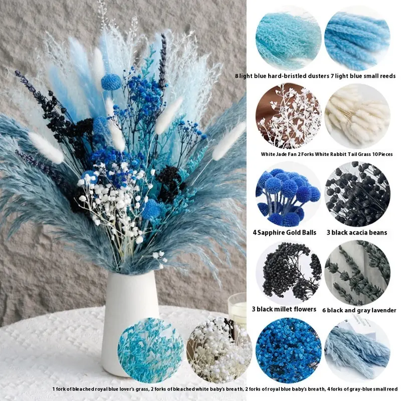 Curated Dried Flower Bouquet – Rustic Arrangement for Mantels, Shelving & Ceremony Backdrops