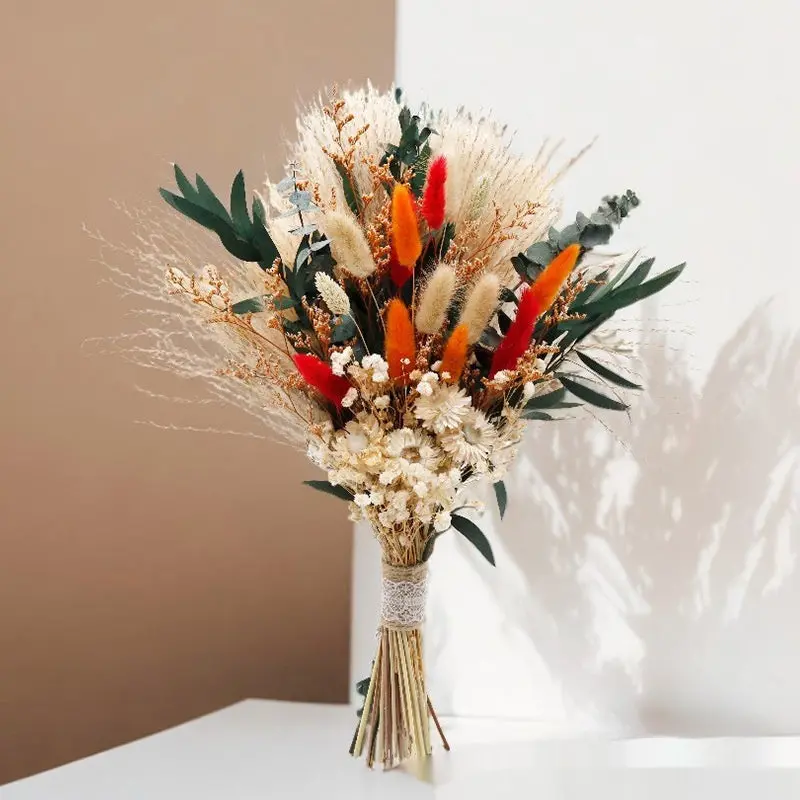 Curated Dried Flower Bouquet – Rustic Arrangement for Mantels, Shelving & Ceremony Backdrops