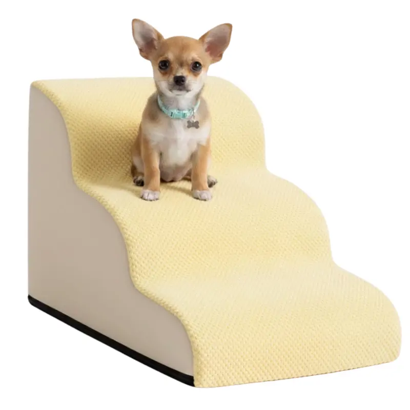 Curved 5-Step Pet Stair Set for Beds and Sofas – 28.7-Inch Height