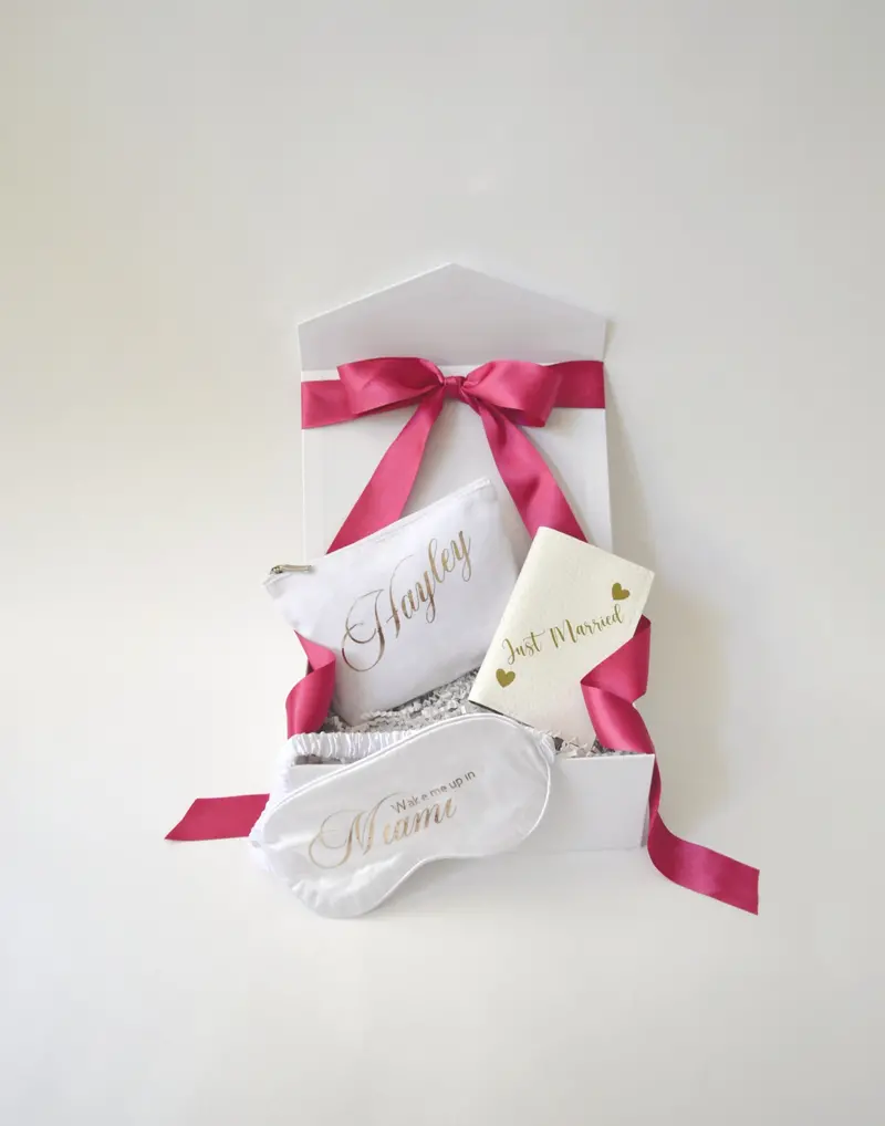 Custom Embroidered Sleep Mask for Bridal Party Gifts