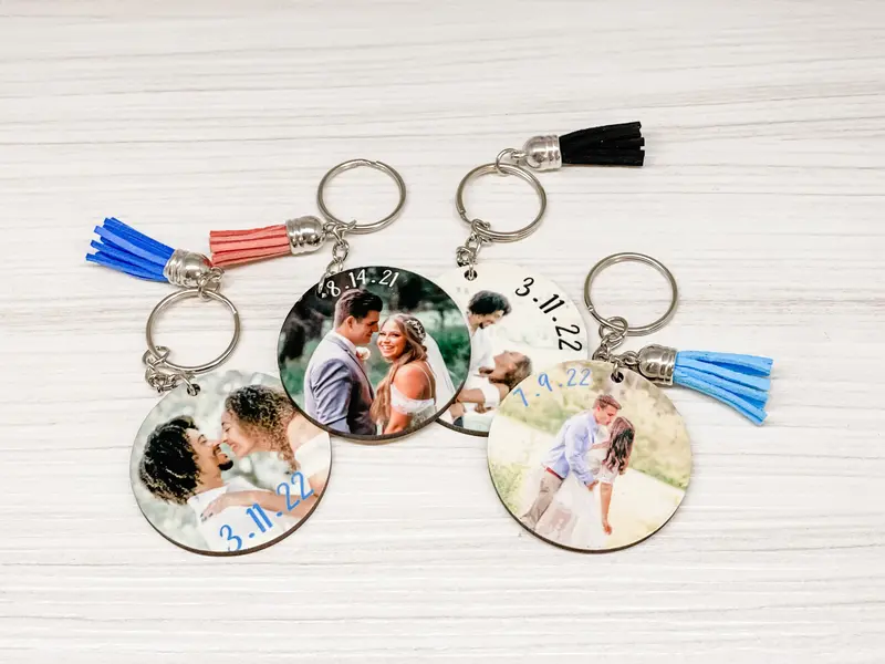 Custom Engraved Keychains for Wedding Favors or Gifts 2