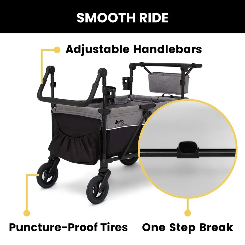Delta Children Jeep Wrangler-Themed 4-Seat Stroller Wagon