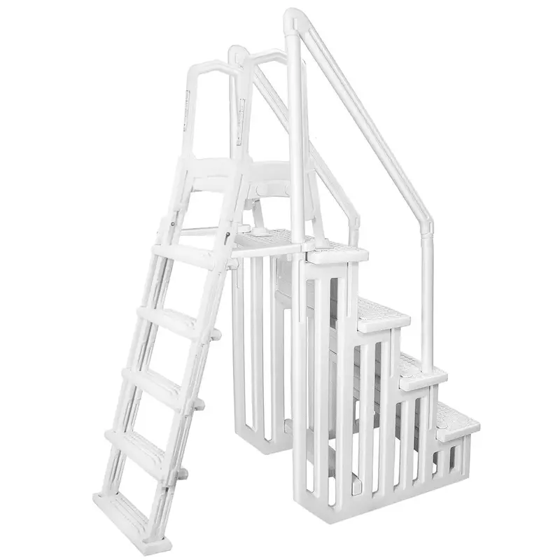 Deluxe A-Frame Above-Ground Pool Ladder – Extra-Wide Entry