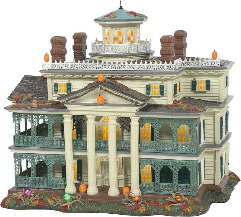 Department 56 Haunted Mansion Lighted Snow Village Building (9.1")