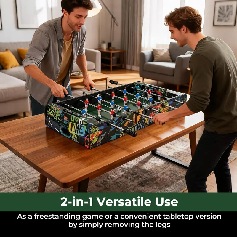 Detachable-Leg Soccer Table for Compact Indoor Use in Homes, Offices, or Bars 2