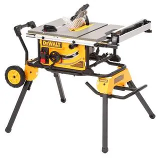 DEWALT 15-Amp 10" Job Site Table Saw – Rolling Stand Included (Model DWE7491RS)