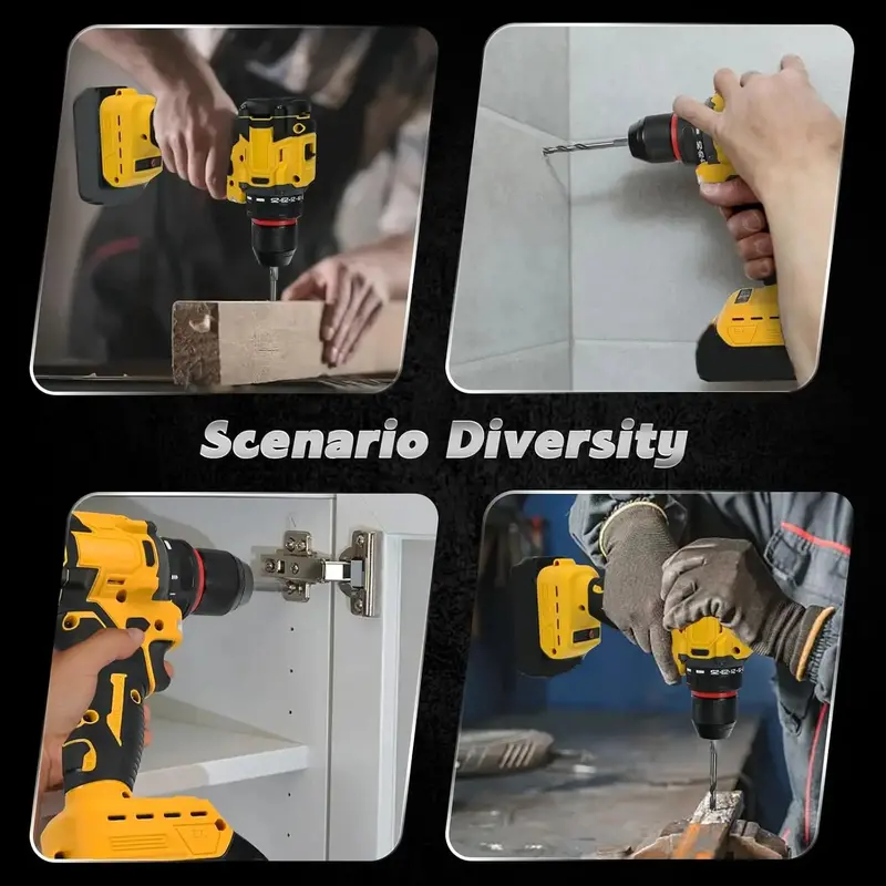 Dewalt 20V-Compatible Cordless Drill Driver – Brushless Motor, Two-Speed Transmission, and Ergonomic Grip