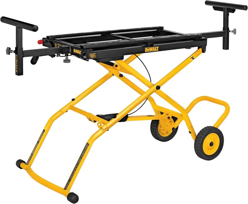 DEWALT DWX726 Miter Saw Stand – Mobile, Adjustable, Heavy-Duty Support System (Yellow)